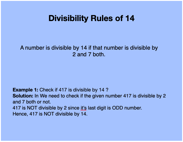 Divisibility Rule Of 14 With Examples Check Divisibility By 14 